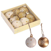 Metalldekoration 8pz White Bianco OROCM11X11H2.5