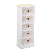 Holzschrank Lausanne 5 Schubladen Creme CM29X23H81