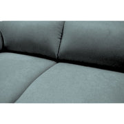 Alenda Sofa 3 Sitze mit quadratfuß dunkler Asche Farbe L 201 x P 92 x H 98 cm