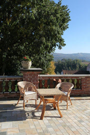 Lucrezia Garden Sessel 60 x 60 x H 82-47 Walnuss mit Kissen