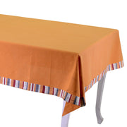Bordeaux -Streifen -Tischdecke Tischlut CM5 in Draht CM140x180