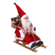 Santa Claus Stoff auf Red Sled CM33X12H25