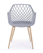 4x grauer Optik -Stuhl