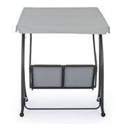 Zwei -Seerer -Stahl -Schaukel -Anthrazitgry 145x120x H185 cm