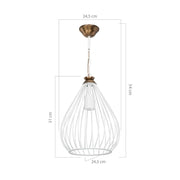 UMAY ASZ1314 weiße Metallanhängerlampe