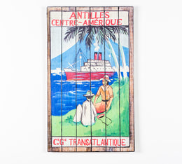 Druck auf Holz mit mehrfarbigen Leinwand 60x100 cm