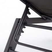 Hochaluminiumbett mit Anthrazit -Hilde -CM -Hilde -Rädern cm