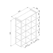 Kubik -Eiche -Eichenbuch mit Anthrazitprofilen 107x39xh.145 cm