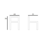 SARA -Stuhl in Polypropylen poltora -resistenten UV- und Luftfeuchtigkeit L44 x P51 x H79 cm