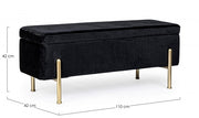 Bank mit Irina Container 2 Sitzen Samt -Effekt 110x42 cm