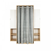 Eichengarderobe mit Türen und Kleiderbügel aus der Kabine oder der Effez -Kammer