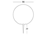 Hochwiderstand Harzbodenkugel, komplett mit Pfahl, 200 mm hoch, weiß weiß