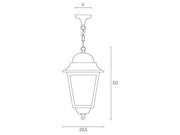 Hängende Lampe im Aluminium der Stempelkaste mit schwarzen transparenten Glaslautsprechern