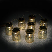 Festonflaschen Filigli 8 Stück Platinglas mit 200 cm LED