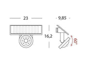 Solar Applika 1W LED 4000k Pixel Graphit Line