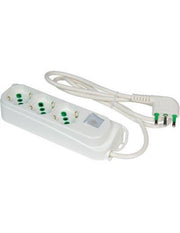 Bipasso White Multiple mit hellem Schalter, 15 Uhr 2p+T 16a, 3x1,0 m Kabel 1.5 enthalten.