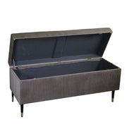 Rechteckige Beige Velvet Bench CM115x40H45