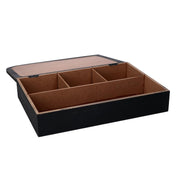 Rechteckige schwarze Holzbox CM20X6X29