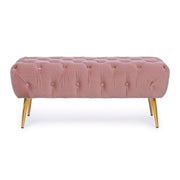 Rosa Pouf Möbelbank mit Beinen 103 x46x40h cm