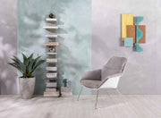 2x Polypropylen -Sessel hellgrau 85 cm x 74 cm H. 86 cm