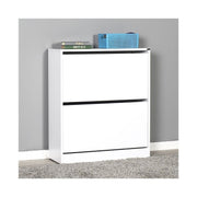 2 glänzende weiße Falttüren 73x26xh.84 cm