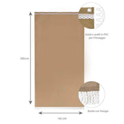 Balkonvorhänge Beige 140 x 300 Zentimeter