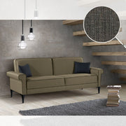 Silbera 2 -Seter -Sofa Bett grau Stoff Effez