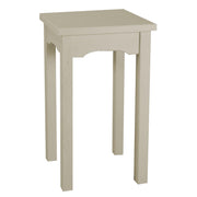 Expositionstisch in grauem Holz