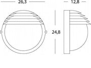 Große E27 Applique Line Round Shocking Line