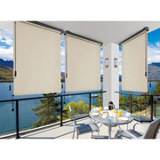 Outdoor -Tank mit Roller Aluminium Beige Handbuch 120 x H 250 cm