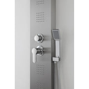 Wandduschensäule in Satinstahl 22x45x H150 cm