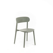 2x Polypropylenstuhl hellgrau 48x52x77.5h cm