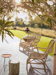 Outdoor -Sofa in Rattan zwei Sitze Clarita 119x83x H87 cm