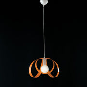Küchenkronleuchter -Suspension in orangeweißem Eisen A 32x H24 cm Licht