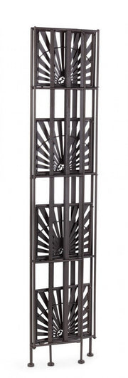 Klappregal vier braune Stahlregale Strahl 34x30x H153 cm