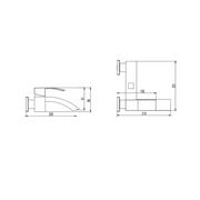Verchromte externe Duschmixerlinie 9,8 cm x 20,1 cm x 21,8 cm