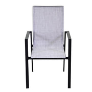 Aluminium -Sessel und Textlinie Cleveland Antracit