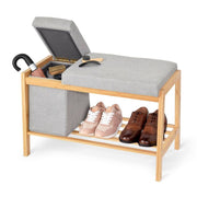 Holzbank mit Behälter