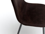 4x Vintage -ähnlicher Stuhl und Moka -Sitzung 44x50x84h CM