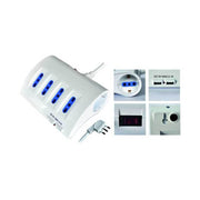 Multiple With Switch, 8 Schuko, Bipasso und USB, Spina 16A Sockets