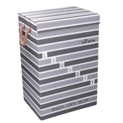 Cestone -Wäschereistoff grau mit Deckel CM40x30H60