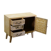 Naturholzmöbel 1 Anta + 3 Schubladen 30 x 70 x H 60 cm