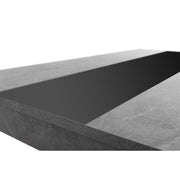Esstisch Zement Farbe Schwarz oder Weiß reversibler Weiß 138x80xh.74 cm Effez