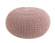 Rose Withwined Pouf Feuring 80 cm Design