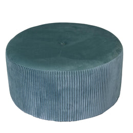 Pouf Green Velvet Tondo Sage CM Ø56H28