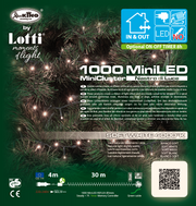 Bandkette Ø6cm NTLG 1000 abgebrochenes grünes Kabel 4+30,5 m Weihnachtslichter