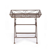 Rustikaler rechteckiger Metalltisch Malanie Brown