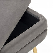 Dunkelgraue Behälterbank mit Füßen 79,5 x37,5 x 42H cm