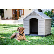 Sandy Dog Kennel, braune Farbe, Abmessungen 95x99x99h