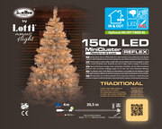 Minicluster Ø6cm Xntl 1500 LED traditionelle 4+30,5 m Weihnachtslichter